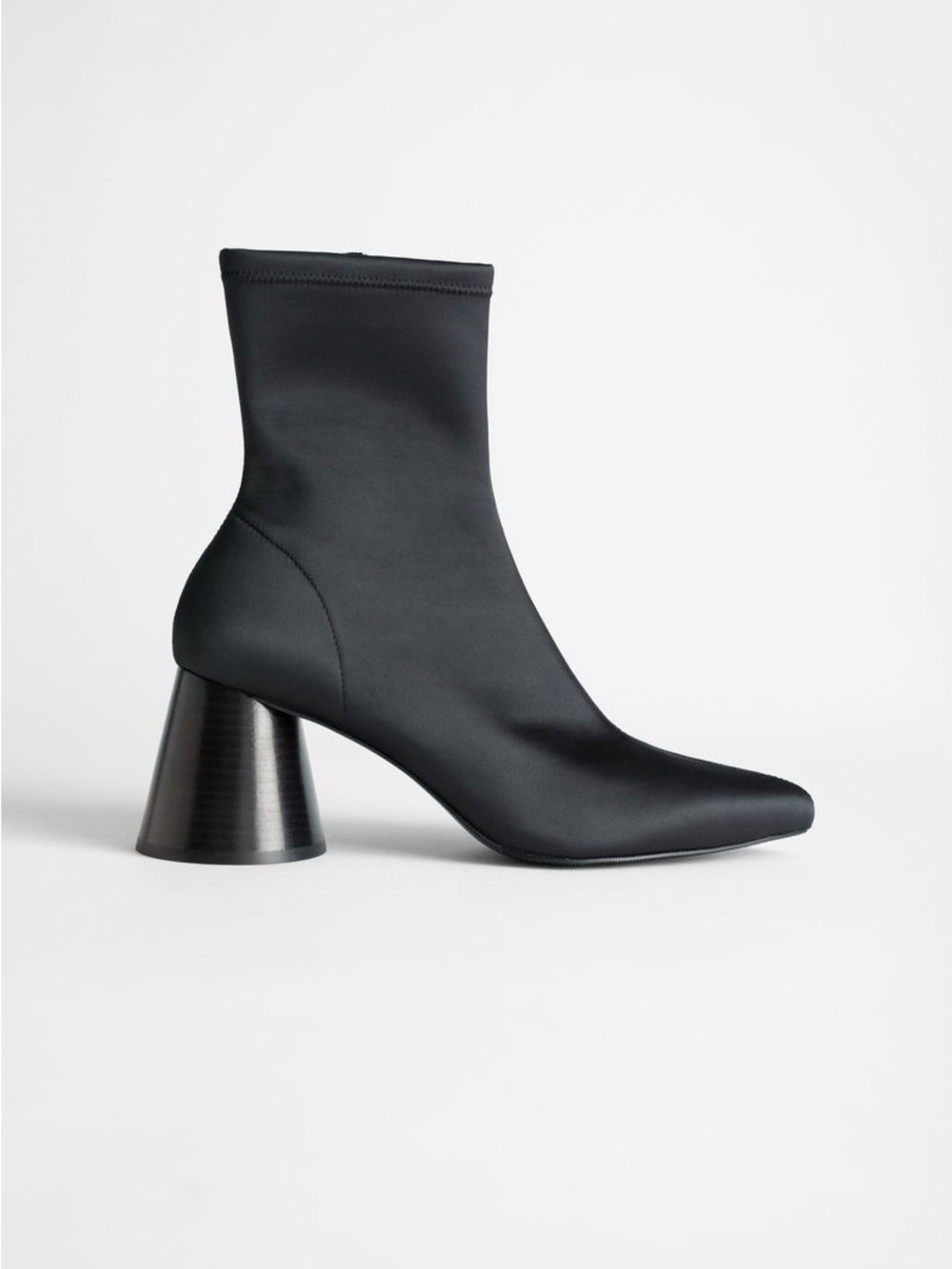 & Other Stories Pointed Satin Sock Boot